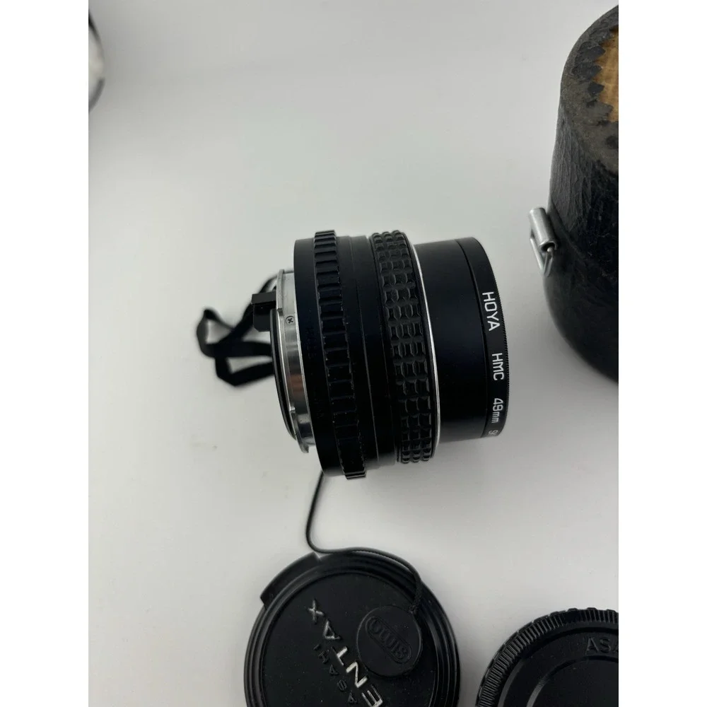 vintage Asahi Pentax SMC Pentax-M 50mm f/2 prime lens With Case